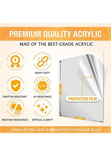 Akrilik Levhalar 2 Adet Levhalar 1/8 Inç Kalınlığında Akrilik Levha El Sanatları 30X40CM (Yurt Dışından)