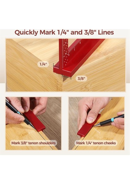 Carpenter Kare Ahşap Işleme, Sabit Açılı Pim ve 0,09 mm Mekanik Kalemli Küçük Kare Alet - Hassas Doğru (Yurt Dışından) modelleri