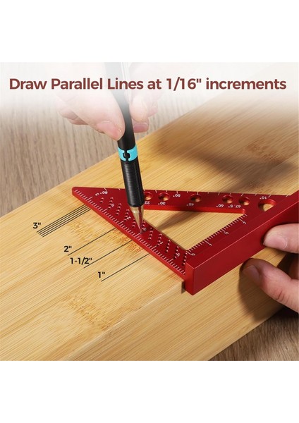 Carpenter Kare Ahşap Işleme, Sabit Açılı Pim ve 0,09 mm Mekanik Kalemli Küçük Kare Alet - Hassas Doğru (Yurt Dışından) indirimleri