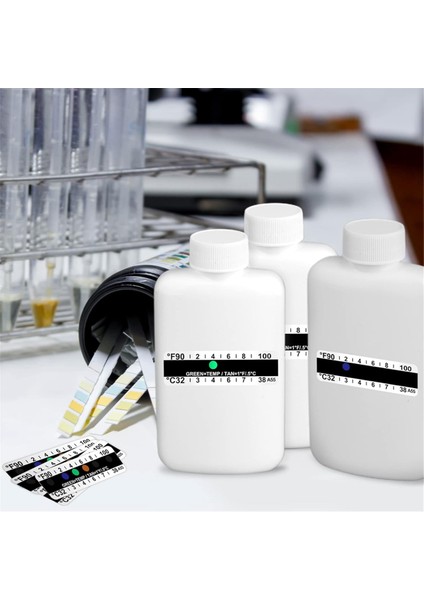 14 Adet Idrar Testi Komple Kit: 2 Taşınabilir Boş Şişe, 10 Yapışkanlı Sıcaklığa Duyarlı Test Şeritleri ve Anahtarlık (Yurt Dışından)