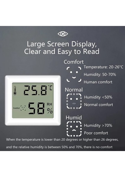 LCD Dijital Higrometre Termometre Kapalı Sıcaklık Nem Ölçer Sensör Ölçer Nem Izleme Tablosu (Yurt Dışından)