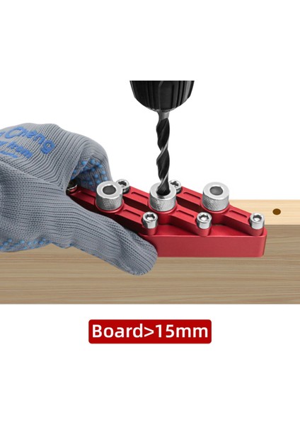 3'ü 1 Arada Ayarlanabilir Ağaç Işleme Sondaj Bulucu Zımba Aletleri-Dübelleme Jig Seti, 8mm Matkap Kollu Cep Delik Jig Kiti (Yurt Dışından)
