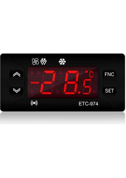 ETC-974 Mini Sıcaklık Kontrol Cihazı Buzdolabı Termostat Regülatörü Termoregülatör Termokupl Ntc Çift Sensör (Yurt Dışından)