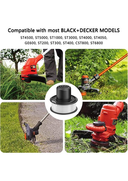 A6226-XJ Kenar Kesme Makarası Black+Decker Çim Kesme Makinesi ile Uyumlu GL250, GL310 Modellerini Kenar Kesme Makinesi Makarası Kapağıyla Değiştirin (Yurt Dışından)