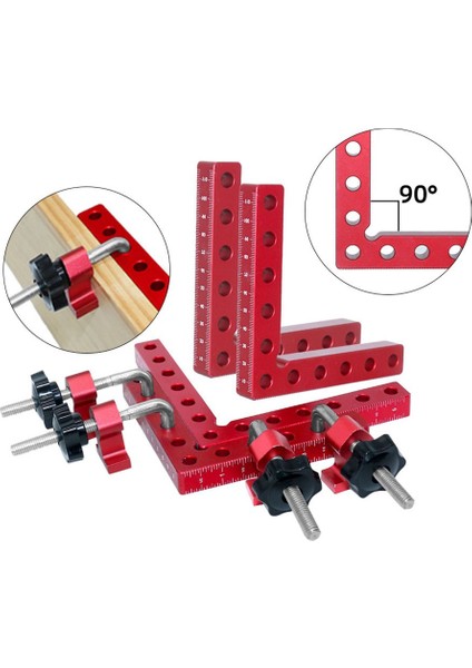 3 Parça 120MM Ağaç Işleme Dik Açılı Fikstür Seti Sağ Açılı Sabitleme Kelepçesi L-Şekilli Yardımcı Armatür (Yurt Dışından)