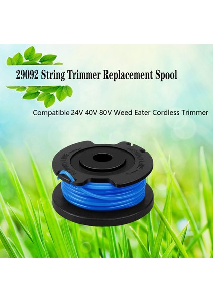 29252 29092 Greenworks Için Ot Biçme Makinesi Yedek Makara Hattı 24V 40V 80V Weed Eater Akülü Düzeltici (8 Makara, 2 Kapak) (Yurt Dışından)