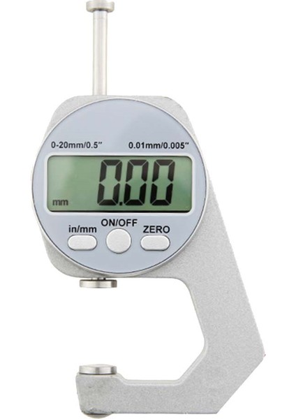 Dijital Ekran Kalınlık Ölçer LCD Mikrometre Metrik Duvar Kalınlığı Ölçüm Araçları 0-20MM Düz Kafa Tarzı (Yurt Dışından)