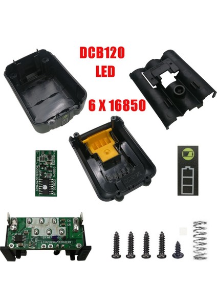 1 Adet DCB120 Pil Plastik Kasa Pcb Şarj Koruma Devre Dewalt 10.8V 12V Li-Ion Pil DCB125 DCB127 (Yurt Dışından)