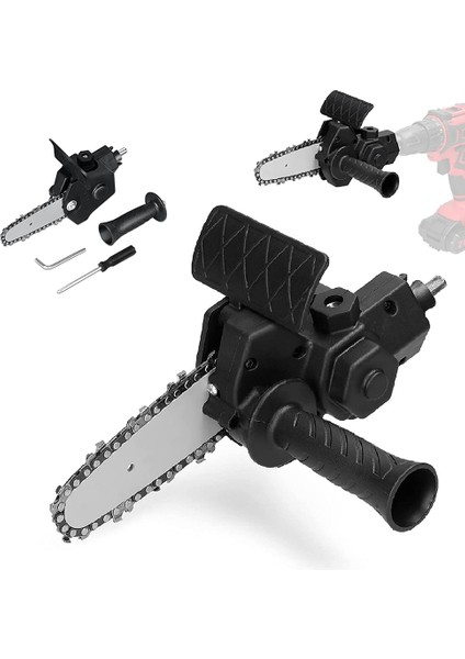 Elektrikli Matkap Dönüştürücüsü Elektrikli Testere 4 Inç Zincirli Mini El Tipi Zincir Testeresi Dönüşüm Braketi Siyah (Yurt Dışından) fiyatları
