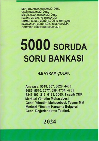 5000 Soruda Soru Bankası Hacı Bayram Çolak 2024