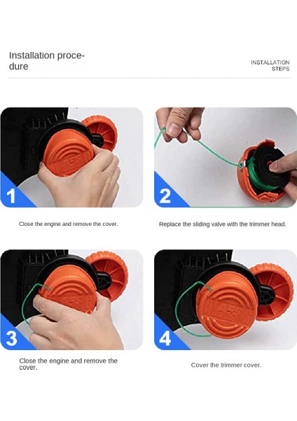 4 Adet Black + Decker Biçme Makinesi Aksesuarları Için Uygun A6486/90583594 Yedek Makara Kapağı (Yurt Dışından)