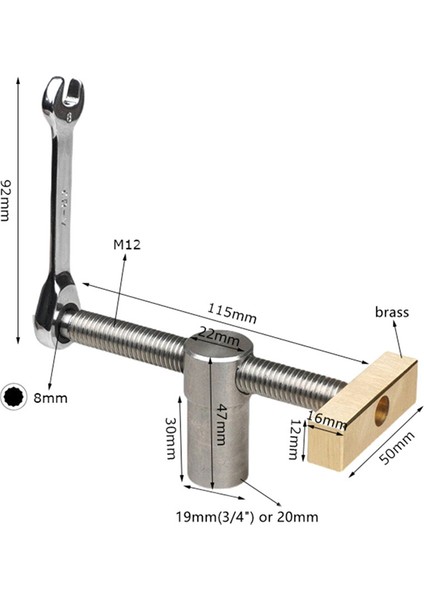 2 Adet Köpek Tezgahı, Köpek Deliği Kelepçesi Ahşap Işleme 3/4 Inç 4 Adet 20MM Köpek Deliği Ayarlanabilir Çalışma Tezgahı Tezgahı 20MM A (Yurt Dışından)