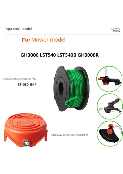 4 Adet Çim Biçme Makinesi Aksesuarları SF-080-BKP/90583594 Yedek Makara Biçme Başlığı Biçme Ipi (Yurt Dışından) fiyatları