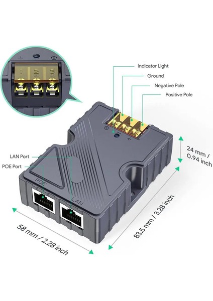 Starlink 150W Gige Poe Enjektörü Için Aşırı Gerilim Koruması ve Esd Koruması Garantili Optimum Güç Dağıtımı (Yurt Dışından) indirimleri