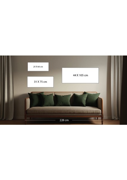 5123-K Hüsn-I Hat Kelime-I Tevhid (Talik) Kanvas Tablo
