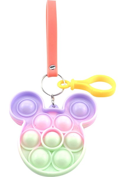 L Tarzı Mini Pops Fidget Oyuncak Anahtarlık Anksiyete Duyusal Sıkıştırma Kabarcık Kadın Erkek Çocuk Ihtiyaçları Oyuncak (Yurt Dışından)