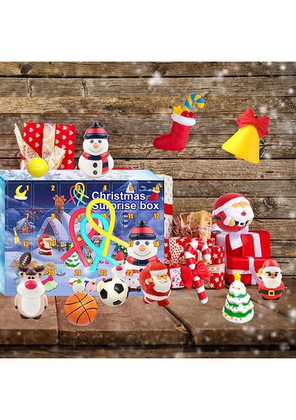 N Tarzı 24 Günlük Fidget Oyuncakları Noel Advent Takvimi Paketi Oyuncak Seti Çocuklar Için Noel Hediyesi (Yurt Dışından)