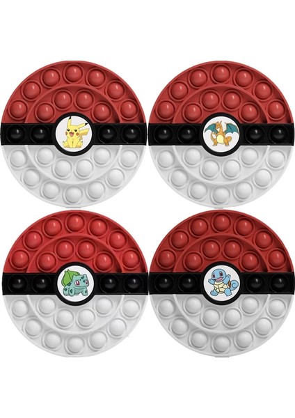 Q Stili 38 Çeşit Pokemon Pops Fidget Oyuncak 13.5cm Topu Bulbasaur Squirtle Charizard Pikachu Fidget - (Yurt Dışından)