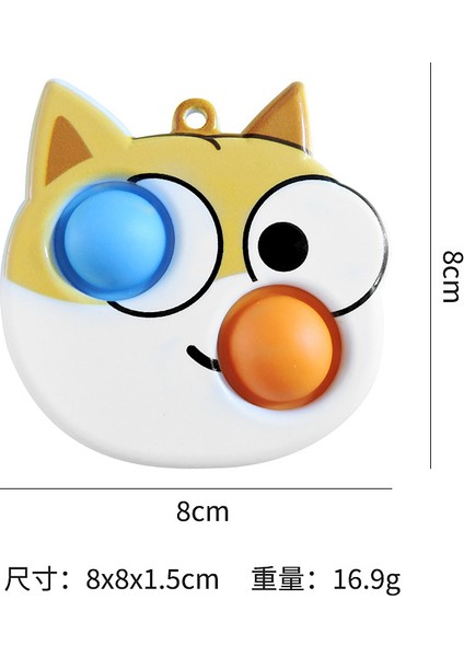 YJ630-KÖPEK Stili Parmak Oyuncağı Pop It Anime Kawaii Noel Ağacı Kolye Parmak Balon Patlatma Silikon Halloween Anahtarlık Düğüm Oyuncak (Yurt Dışından)