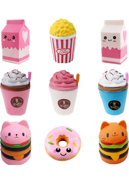 SW-LSTTQ-113 Stili Squishy Oyuncak Sevimli Yiyecekler Süt Çayı Donut Yükselen Oyuncaklar Oyuncakları Eğlenceli Kız (Yurt Dışından)