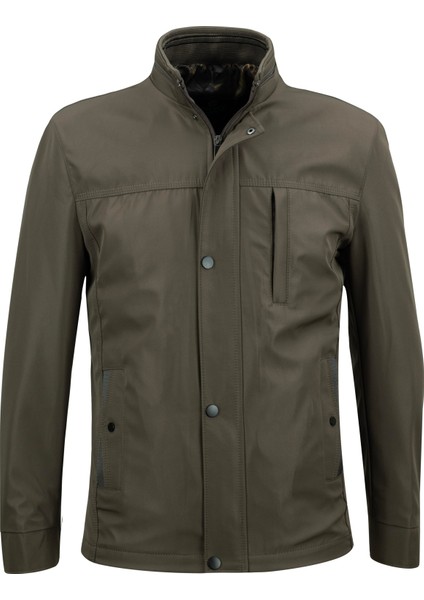 Erkek Dik Yaka Çift Cepli Astarlı Mevsimlik Mont - A00002