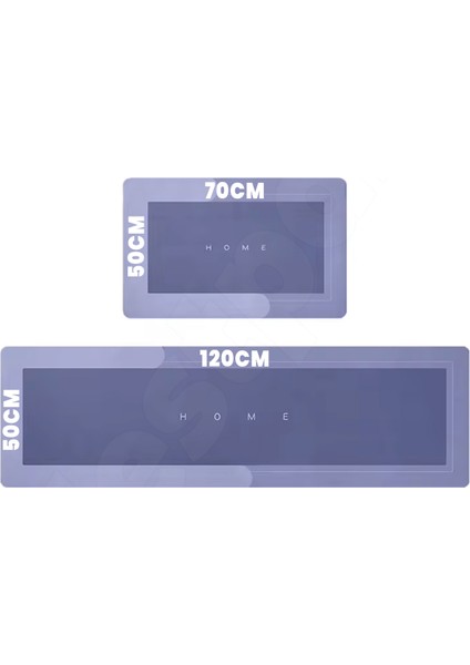 2 Adet (Ekstra Kalın) 50X120 50X70 Su Emici Kaymaz Taban Banyo Paspası Seti Mutfak Tezgah Önü Paspas fiyatları