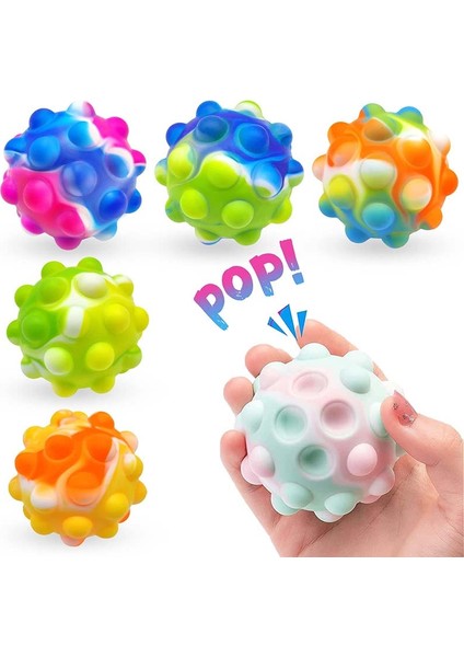 T1534 Stili Pop Topları Fidget Duyusal Oyuncaklar Paketi, Yetişkin Çocuklar Için Top Oyuncak Seti, Silikon Oyuncaklar (Yurt Dışından)