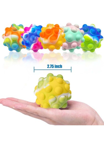 T1534 Stili Pop Topları Fidget Duyusal Oyuncaklar Paketi, Yetişkin Çocuklar Için Top Oyuncak Seti, Silikon Oyuncaklar (Yurt Dışından)