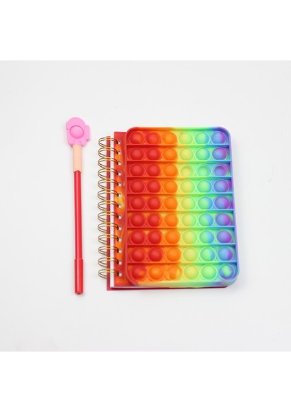 R Stili Yeni Pop It Defter Kabarcık Parmak Silikon Kapağı Fidget Push Up Öğrenci Kırtasiye Malzemeleri Hediye Için Çocuklar - Türkçe (Yurt Dışından) fırsatları