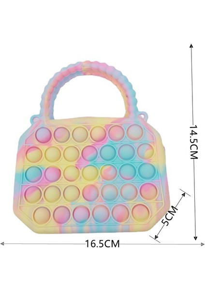 No.16 Tarzı Pop It Fidget Oyuncak Silikon Kabarcık Itme Unicorn Çapraz Çanta Bayan Bolsa El Çantası Madeni Bozukluk Cüzdan Çanta Çocuk Hediye Pop It (Yurt Dışından) fırsatları