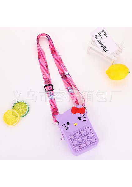 LK-283-12-S Stili Yeni Gelen Silikon Kalem Kutusu Pop It Bozuk Para Cüzdanı Kawaii Basit Cırcır Kırtasiye Çantası Duyusal Bozuk Para Cüzdanı Pop It Dikkat Oyuncağı (Yurt Dışından)