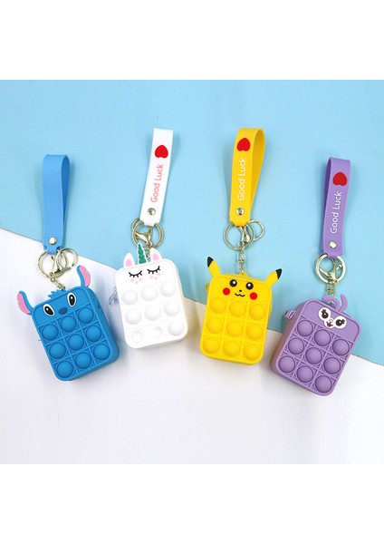 Sw-91 Stili Pokemon Pikachu Madeni Cüzdan Anahtar Kolye Itme Kabarcık Fidget Oyuncak De- Oyuncak Pops Onun Fidget. (Yurt Dışından)