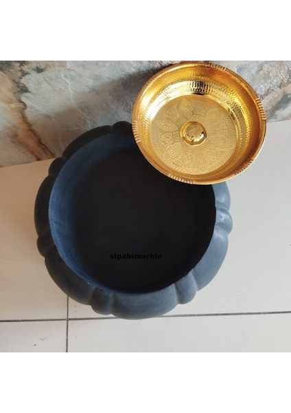 Bazalt Siyah Kavuk Model Mini Kurna
