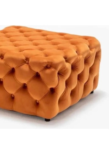 Most Hallow Kapitoneli Kare Orta Sehpa 09 Tarçın Kadife Kumaş (Evinize Teslim) fiyatları