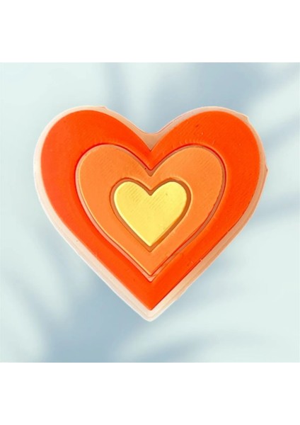 Ledli Yanıp Sönen Kalp Terlik Süsü Üç Boyutlu/ışıklı 3D Charm/jibbitz