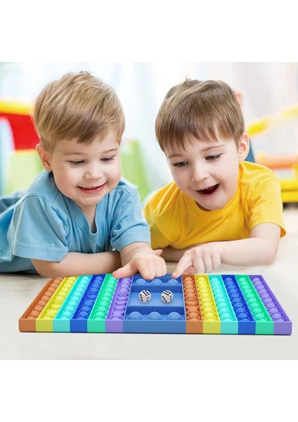 Renk 82 20X20CM Stili Büyük Fidget Oyun Tahtası Itme Basın Kabarcık Fidget Duyusal Oyuncak Oyuncak Etkileşimli Parti Oyunu Duyusal Oyuncak (Yurt Dışından)