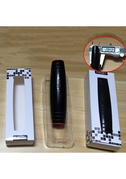 Siyah Stil Odun Fidget Stick Kururin Ahşap Fidget Stick Flip Anti Masa Oyuncağı Anti Masa Üstü Silindir Mokuru Yetişkin Oyuncağı (Yurt Dışından)