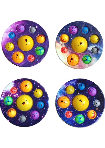 No.7 Tarzı Sekiz Gezegen Çocuklar Fidge Oyuncak Anahtarlık Erken Eğitici Duyusal Oyuncak Balon Seti Anksiyete Fidget Oyuncak Çocuklar Için (Yurt Dışından)