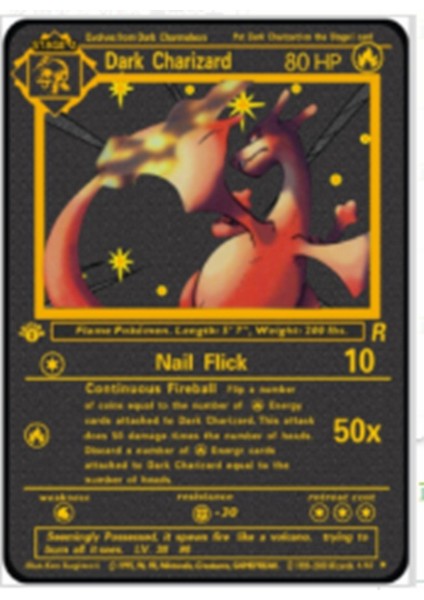 NO.108 Stili Yeni Pokemon Kartları Metal Kendin Yap Kartı Pikachu Charizard Altın Sınırlı Sayıda Sürüm Çocuk Hediye Oyun Koleksiyon Kartları Ingilizce Türkçe (Yurt Dışından)