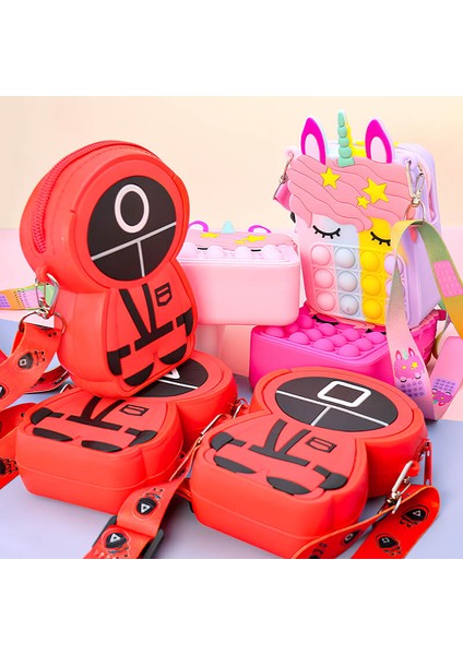 MS-0217 Stili Yeni Popper Duyusel Popete Silikon Itme Kabarcık Kırtasiye Saklama Çantası Popite Poppit Cüzdan Popo It Dürtme Oyuncak (Yurt Dışından) fiyatları