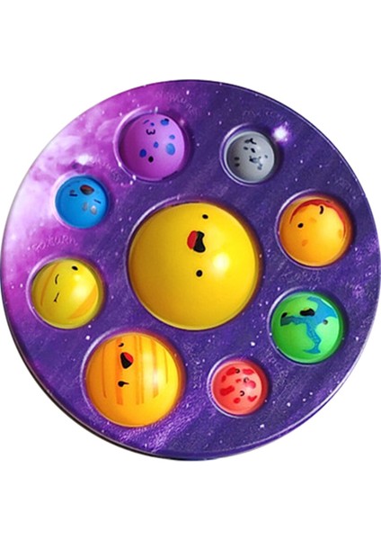No.7 Tarzı Sekiz Gezegen Çocuklar Fidge Oyuncak Anahtarlık Erken Eğitici Duyusal Oyuncak Balon Seti Anksiyete Fidget Oyuncak Çocuklar Için (Yurt Dışından)
