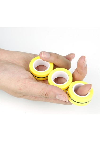 Bir Stil 3 Adet Manyetik Yüzük Bileklik Parmak Fidget Oyuncakları El Freni Çocuk Yetişkin Oyunlar Pop It Hediye (Yurt Dışından)
