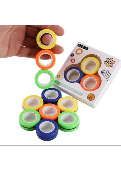 Bir Stil 3 Adet Manyetik Yüzük Bileklik Parmak Fidget Oyuncakları El Freni Çocuk Yetişkin Oyunlar Pop It Hediye (Yurt Dışından)