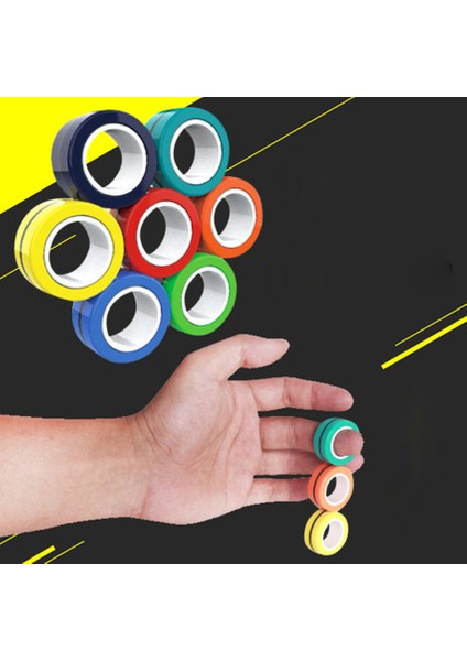 Bir Stil 3 Adet Manyetik Yüzük Bileklik Parmak Fidget Oyuncakları El Freni Çocuk Yetişkin Oyunlar Pop It Hediye (Yurt Dışından)