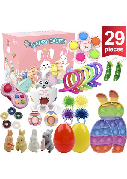 FHJRL-008 Stili Fidget Oyuncaklar Paketi Güzellik Paskalya Advent Takvimi Makyaj Oyuncak Set Kutu Oyuncak Çocuk Hediyesi (Yurt Dışından)