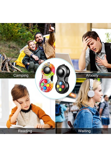 No.5 Tarzı Renkli Masaüstü Flip Parmak Fidget Pedleri Duyusal Oyuncak Basınç Giderici Anti- Kavrama Silikon Düğme Parmak Oyuncağı (Yurt Dışından) fiyatları