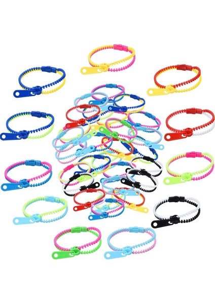 Zipper Bileklik Fidget Oyuncak Seti El Oyunları Çocuklar Için Renkli Adhd Duyusal Oyuncaklar Parti Malzemeleri (Yurt Dışından)