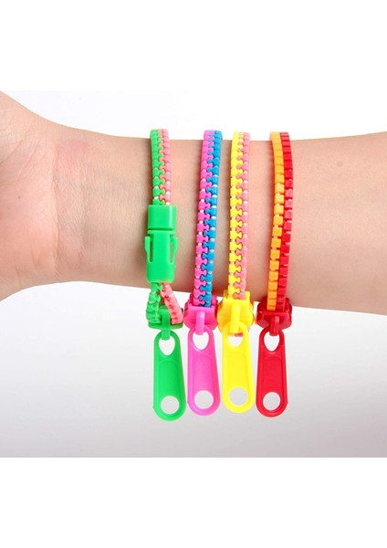 Zipper Bileklik Fidget Oyuncak Seti El Oyunları Çocuklar Için Renkli Adhd Duyusal Oyuncaklar Parti Malzemeleri (Yurt Dışından)