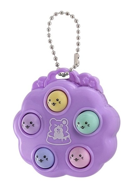 Mor Tarzı Mini Taşınabilir Hamster Oyun Makinesi Süper Sevimli Yaratıcı Çanta Anahtar Kolye Parmak Ucu Oyuncak (Yurt Dışından)