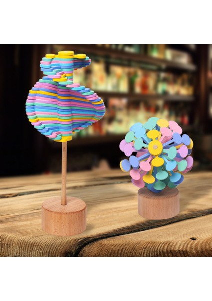 Renk Stili Ahşap Oyuncak Spiral Renkli Ağaç Lolipop Yaratıcı Oyuncak Çubuk Ev Ofis Masa Süsleri Hediye (Yurt Dışından) fiyatları